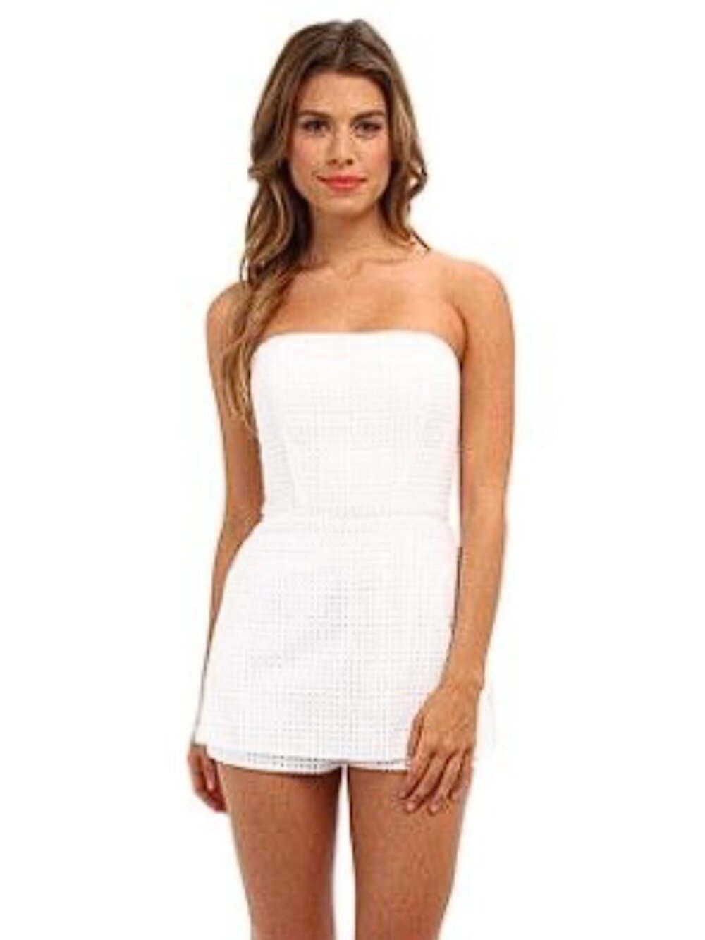BCBGMaxAzria Melany Eyelet Romper